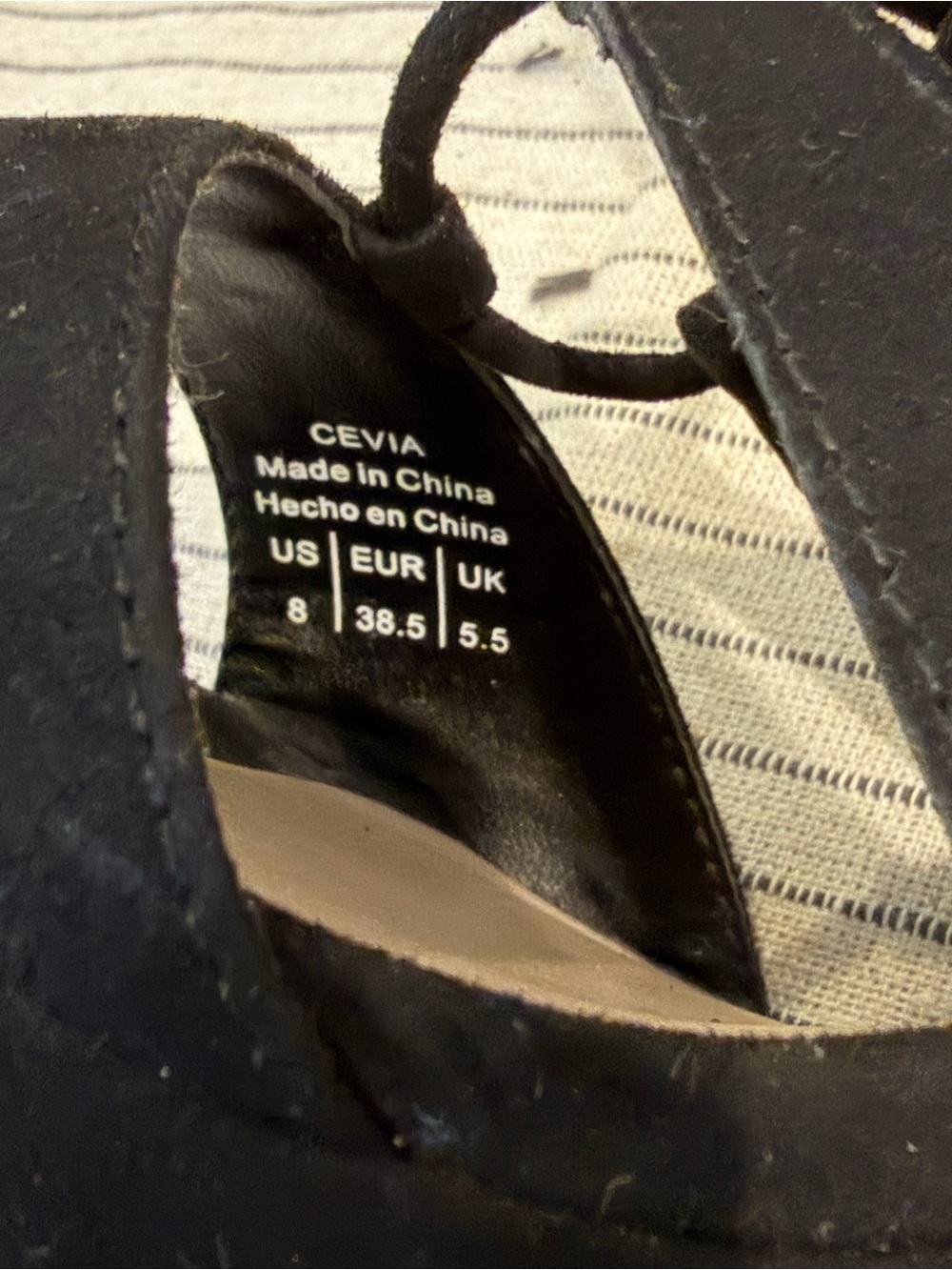 Mix No. 6 Black Strappy Lace-Up High Heels - Picture 11 of 11